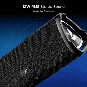 boAt Stone 750 Bluetooth Speaker | 12W | 12 Hours Playback | Raging Black