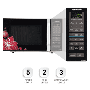 Panasonic Convection Microwave Oven | 23 L | 360° Heat Wrap | Black Floral | NN-CT35MBFDG