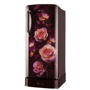 LG Single Door Refrigerator | 185 L | 5 Star | Scarlet Bloom | GL-D201ASBU