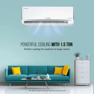 Lloyd Inverter Split AC | 1.5 Ton | 3 Star | White | GLS18I3KOJSR