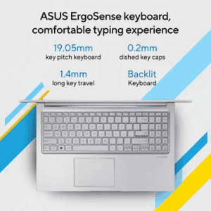 ASUS Vivobook 15 Thin and Light Laptop | Core i3 | 13th Gen 1315U | 16 GB | 512 GB SSD | 15.6 inch | Cool Silver | X1504VA-NJ2324WS