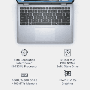 DELL Inspiron 14 Thin and Light Laptop | Core i5 | 13th Gen 1334U | 16 GB | 512 GB SSD | 14 inch | Ice Blue | OIN5440340401RINU1