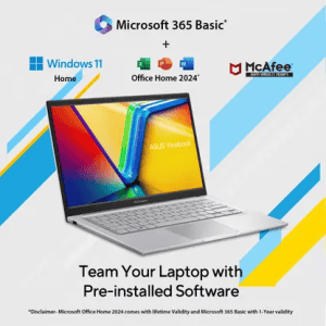 ASUS Vivobook 14 Thin and Light Laptop | Core i3 | 13th Gen 1315U | 8 GB | 512 GB SSD | 14 inch | Cool Silver | X1404VA-NK761WS