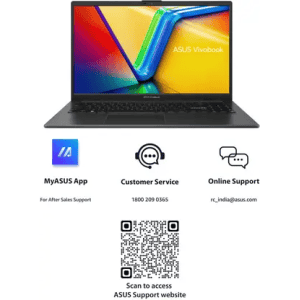 ASUS Vivobook Go 15 Thin and Light Laptop | AMD Ryzen 5-7520U | 16 GB | 512 GB SSD | 15.6 Inch | Mixed Black | E1504FA-NJ5542WS