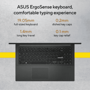 ASUS Vivobook Go 15 Thin and Light Laptop | AMD Ryzen 5-7520U | 16 GB | 512 GB SSD | 15.6 Inch | Mixed Black | E1504FA-NJ5542WS