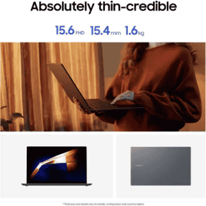 Samsung Galaxy Book4 Thin and Light Laptop | Core 5 120U | 16 GB | 512 GB SSD | 15.6 Inch | Gray | NP750XGK-LG7IN