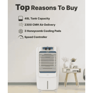 LIVPURE Personal Air Cooler | 48 L | White