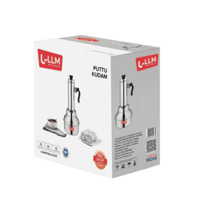 LLM Stainless Steel Puttu Kudam Puttu Maker | Steamer Plate and Steel Stick | 1.5 L | Silver