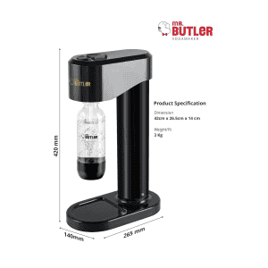 Mr Butler Instafizz Soda Maker | Compact | Black