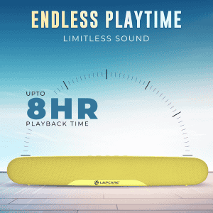 Lapcare Musi Bar VI Portable BT Soundbar | 16W | Yellow | LSB-609