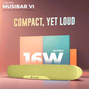 Lapcare Musi Bar VI Portable BT Soundbar | 16W | Yellow | LSB-609