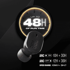 JBL Tune Buds 2 TWS ANC Earbuds | Dual Connect | Black | JBLTBUDS2BLK