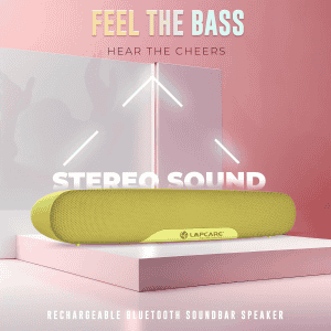 Lapcare Musi Bar VI Portable BT Soundbar | 16W | Yellow | LSB-609