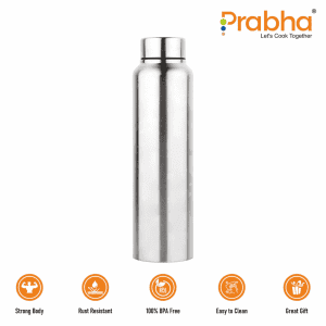 Prabha Stainless Steel Water Bottle | Classic Chromo  | 1000ML