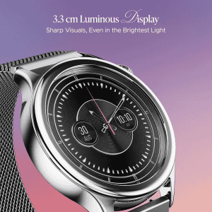 boAt Enigma Daze Smartwatch | Functional Crown, SOS with Location Tracking, Watch Face Studio | Metallic Silver