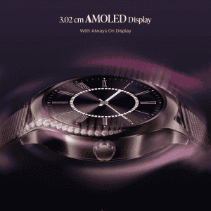 boAt Enigma Gem Smartwatch | Bluetooth Calling | 30.2mm AMOLED Display | Rose Gold