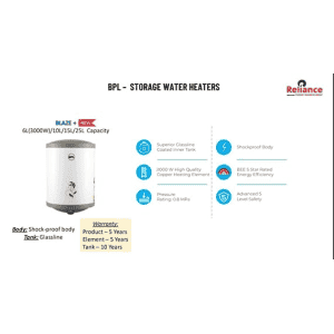 BPL Water Heater | BSWHPP10L2KW5SGL | 10L