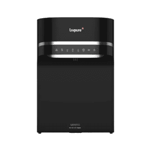 Livpure Sereno RO + UV + UF + Cu Water Purifier | 5.5 L | Stainless Steel Tank | Black