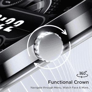 boAt Ultima Select Smart Watch  | 2.01" (5.1 cm) AMOLED Display | Advanced Bluetooth Calling | Steel Black