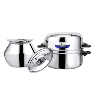 LLM Stainless Steel | Double Delight Cook and Serve Pot Thermal Rice Cooker | 1.5 Kg