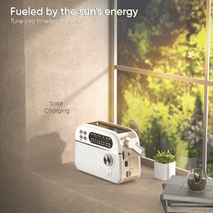 Silver iGear Trinity Solar | Powered MP3 Player & 3-Band Radio