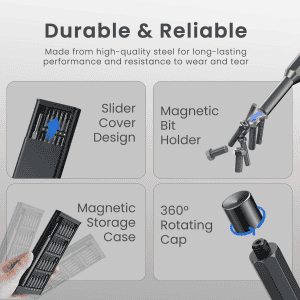Portronics Bit Box 24 in 1 Screwdriver Kit | Compact Magnetic | POR 2975