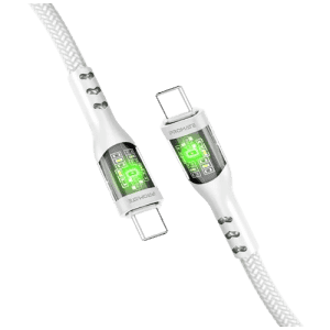 Promate Data C 60W | Ultra-Fast USB-C Transparent Shells Cable | CC120
