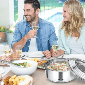 Milton Galaxia Stainless Steel Casserole | 2.5 L | Silver