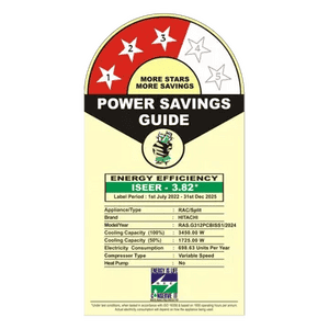 Hitachi iZen 3400SXL Convertible 1 Ton 3 Star Invertor Split AC | Anti Bacterial SuperFine Mesh Filter | White | RAS.G312PCBISS1