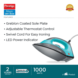 Prestige PDI 07 Magic Dry Iron | 1000W | Blue Black