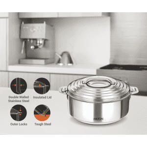 Milton Galaxia 3500 Stainless Steel Casserole | 3500 ml | Silver