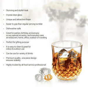Treo By Milton Crystal Cool Glass | Set of 6 | 290 ml | Transparent