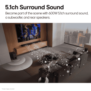 LG Home Theater SoundbarHome Theater Soundbar | 600W | 5.1Ch | Dolby Digital | S65TR CINDLL