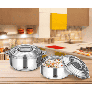 Milton Galaxia 1000 Insulated Stainless Steel Casserol | 1000 ml | Silver