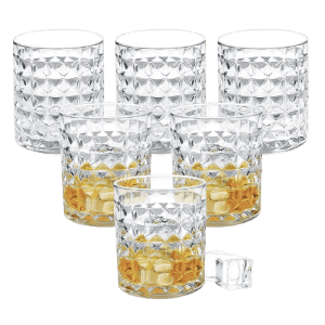 Treo by Milton Knitts 380 Whisky Glass | Set of 6 | 380 ml Each | Transparent