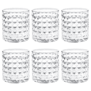 Treo by Milton Knitts 380 Whisky Glass | Set of 6 | 380 ml Each | Transparent