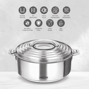 Milton Galaxia Stainless Steel Casserole | 1500 ml | Silver