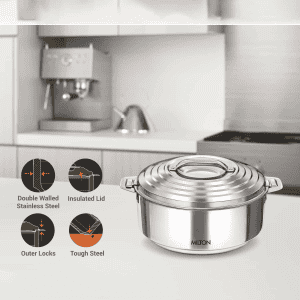 Milton Galaxia Stainless Steel Casserole | 1500 ml | Silver