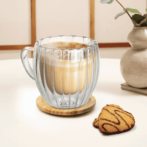 Treo by Milton Orbit Double Wall Mug | 250 ml | Transparent