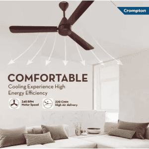 Crompton Energion Cookie BLDC 48 Ceiling Fan | 1200 mm | 5 Star | Brown