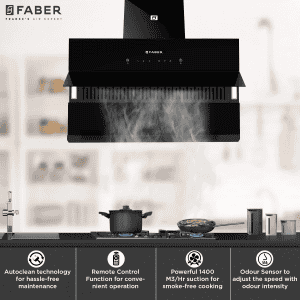 Faber Zenith FL HC SC BK IN Chimney | 90 cm | Black