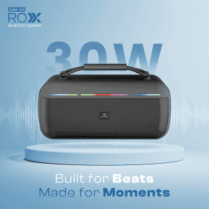 Lapcare Roxx Portable Party Speaker | 30W | RGB Lights | Black | AXM-001