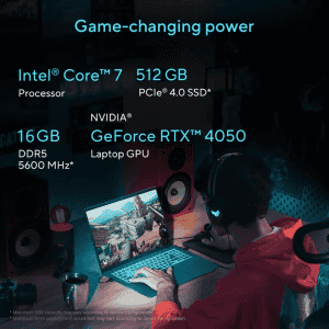 ASUS Gaming Laptop V16 |  Intel Core 7 240H | 16GB RAM | 512GB SSD | RTX 4050 | Matte Black | V3607VU-RP275WS