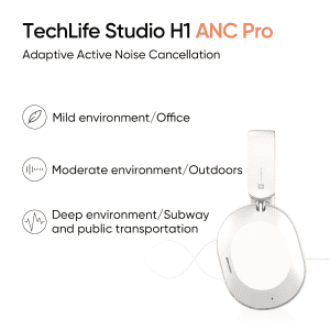 realme TechLife Studio H1 Over Ear Wireless Headphone | 40mm | White