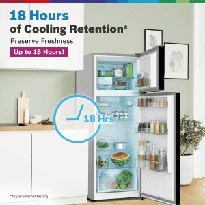 Bosch Frost free Inverter Double Door Refrigerator | 269L | 2 Star | Black Pearl | CTN29K22NI