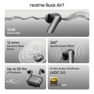 realme Buds Air 7 | 12.4mm | Ivory Gold