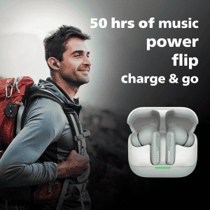 Philips Truly Wireless Earbuds with ANC | 13mm Neodymium Drivers | Ultra Low Latency | Frosty Green | TAT1050GN/94