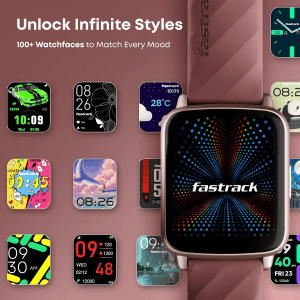 Fastrack Volt S1 Smart Watch | 1.83" Display | Silicone Strap | BT Calling | Black