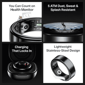 boAt Active Plus Smart Ring | Magnetic Charging Case