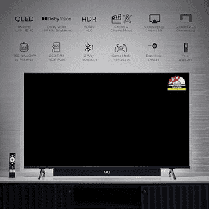 Vu Vibe Series 4K QLED Smart Google TV | 164cm (65 inch)